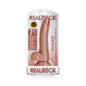 RealRock Realistic 7 in. Curved Dildo With Balls and Suction Cup Tan