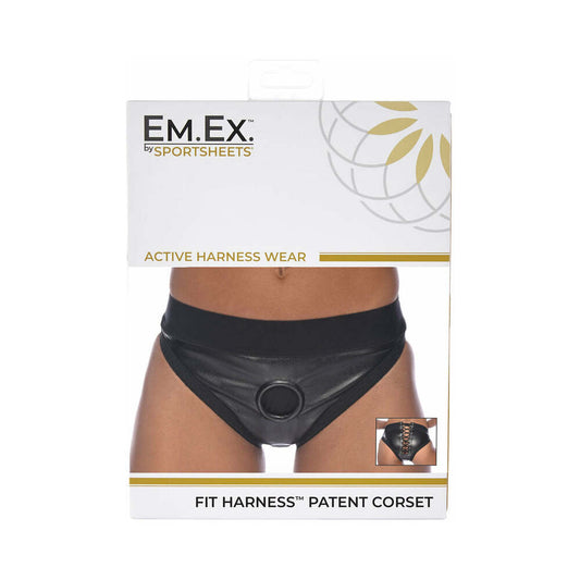 Sportsheets Em.Ex. Fit Harness Patent Corset XL