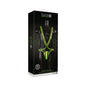 Ouch! Glow in the Dark Bonded Leather Full-Body Harness Neon Green S/M