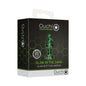 Ouch! Glow in the Dark Glass Anal Plug Clear/Green Medium