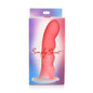 Simply Sweet Wavy 8 in. Silicone Dildo Pink/White