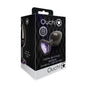 Ouch! Heart Gem Butt Plug Medium Gunmetal/Amethyst