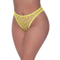 Magic Silk Love Star High Leg High Waist Micro Tanga Neon Chartreuse Queen Size