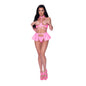 Magic Silk Hard Candy Halter Bra, Skirt & Thong Pink S/M