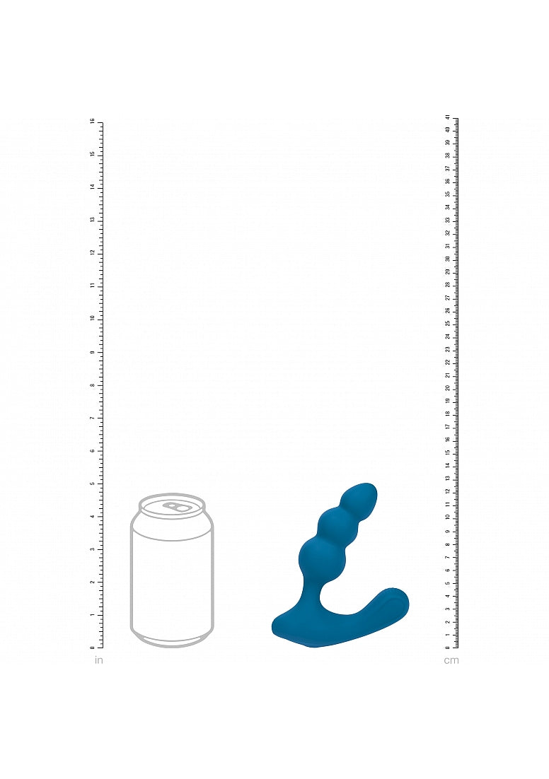 LEVELZ Beaded Vibrating Silicone Prostate Stimulator Teal