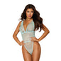 Dreamgirl Fishnet Lace Teddy Mint O/S