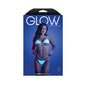 Fantasy Lingerie Glow Prismatic Iridescent Glow-in-the-Dark Cut-Out Cup Bra & Cage Panty M/L