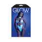 Fantasy Lingerie Glow Prismatic Iridescent Glow-in-the-Dark Cut-Out Harness Bodysuit M/L