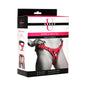 Strap U Bodice Deluxe Leather Corset Harness Pink