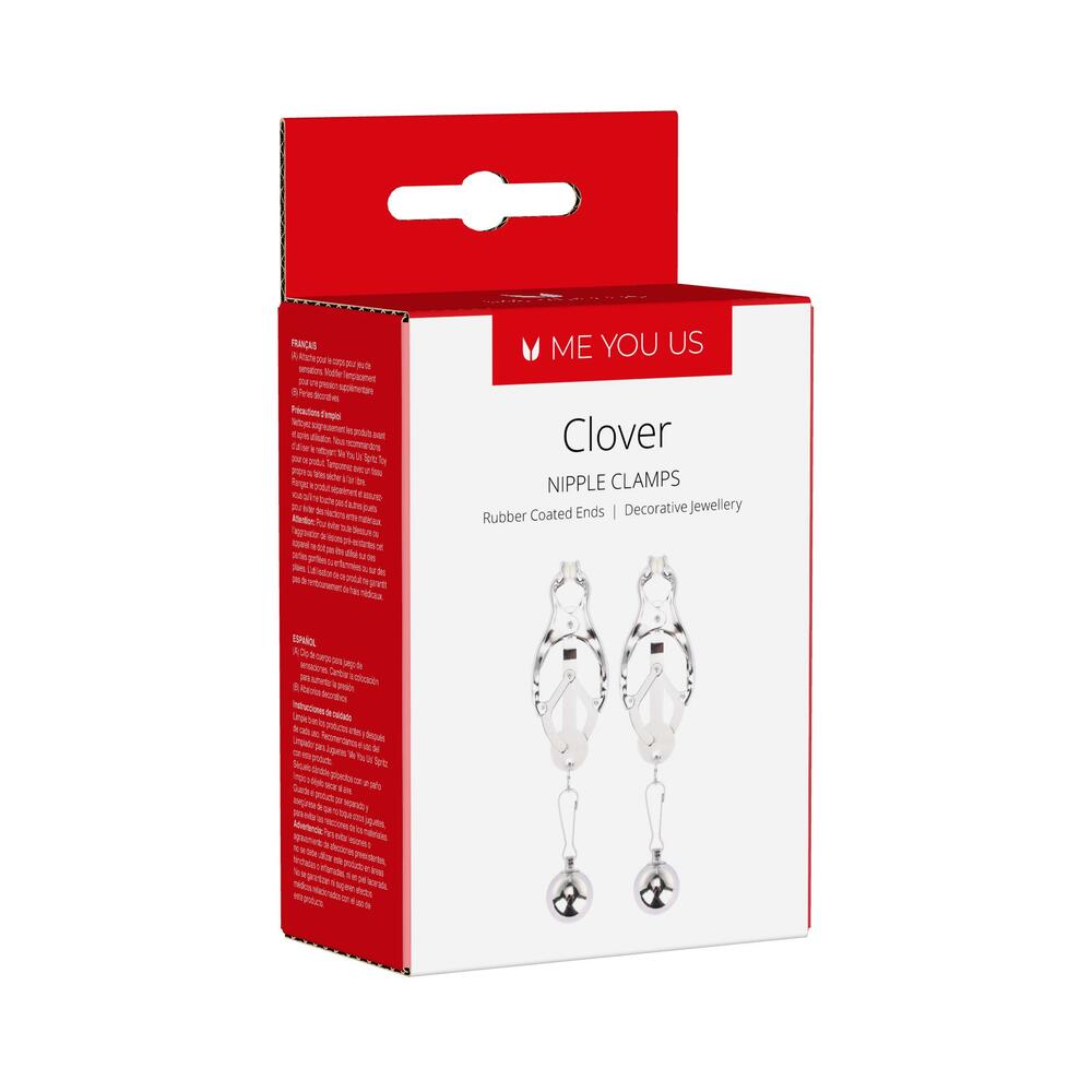 Me You Us Clover Nipple Clamp Silver