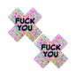 Neva Nude F*ck You Sprankles 3D Neon Blacklight X Factor Nipple Pasties