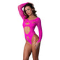 Magic Silk Seamless Long Sleeve Teddy Pink O/S
