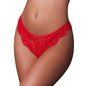 Magic Silk Sugar High Split Crotch Panty Red S/M