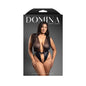Fantasy Lingerie Domina Mesh Tie-Back Plunge Front Teddy with Buckle Waist and Lock & Key Detail Queen Size