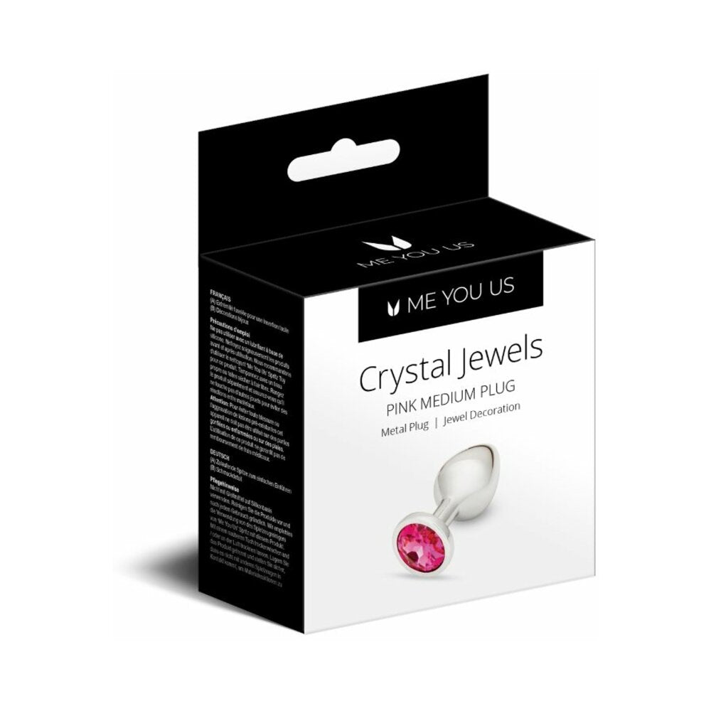 Me You Us Crystal Jewels Metal Plug Pink Medium
