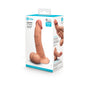b-Vibe Slipskin Realistic Silicone Dildo 8 in. Curved Mocha