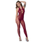 Magic Silk Seamless Halter Bodystocking Burgundy O/S