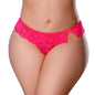 Magic Silk Get It Girl Flutter Thong Diva Pink Queen Size
