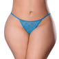 Magic Silk Flirty Hearts Open Back Panty
 Blue Sugar Queen Size