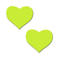 Pastease Love: Glow-in-the-Dark Neon Yellow Heart Pasties Nipple Covers