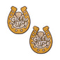 Pastease Giddy Up Sparkling Horseshoe Golden Nipple Covers