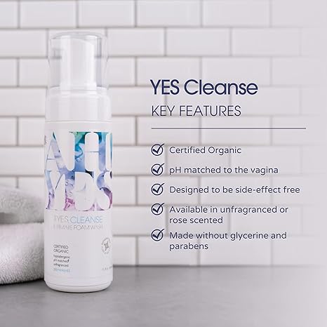 AH! YES CLEANSE Intimate Foam Wash Rose Scented 5.1 oz.