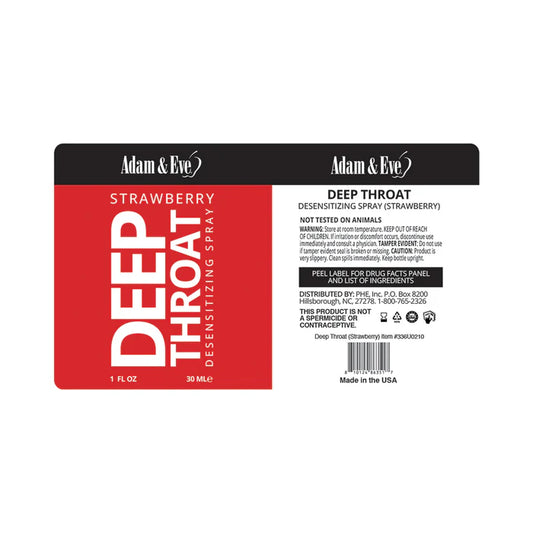 Adam & Eve Deep Throat Desensitizing Spray Strawberry