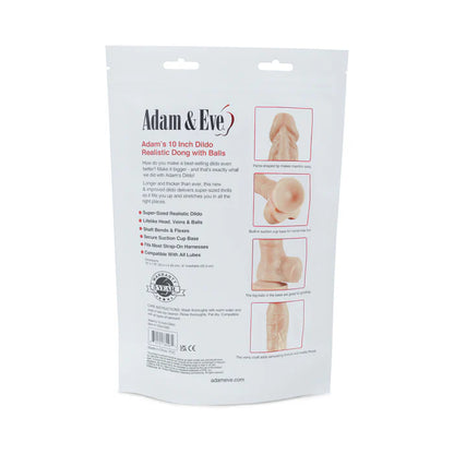 Adam & Eve Adam's Cock 10 in. Dildo (Bag Packaging)