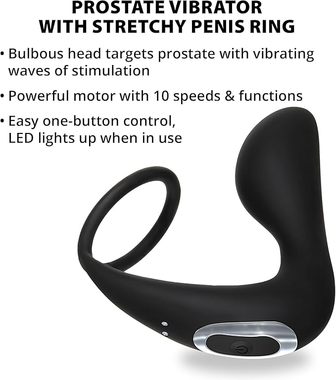 Adam & Eve Adam's Rechargeable Prostate Pleaser + C-Ring