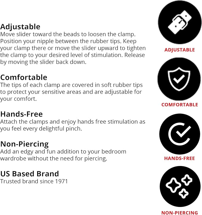 Adam & Eve Eve's Naughty Nipple Clips (Bag Packaging)