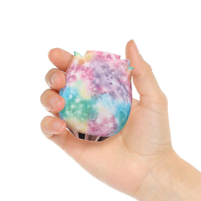 Adam & Eve Eve's Ravishing Rose Tapping Clitoral Stimulator Rainbow