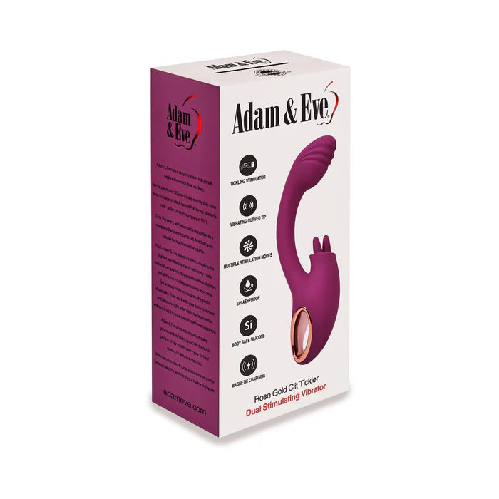 Adam & Eve Rose Gold Clit Tickler Dual Stimulating Vibrator