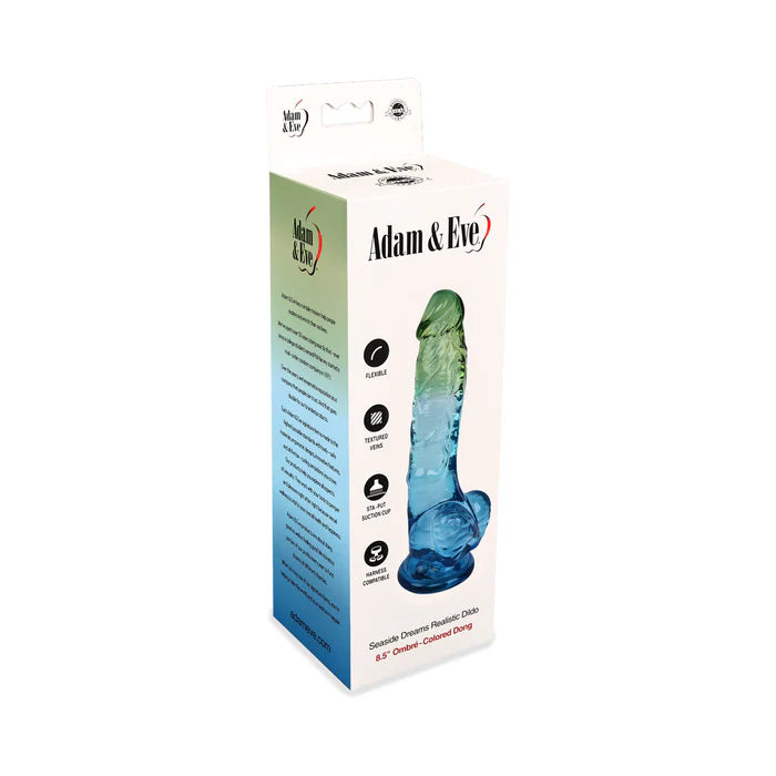 Adam & Eve Realistic Dildo 8.5 in. – Sunrise, Sunset & Seaside Dreams