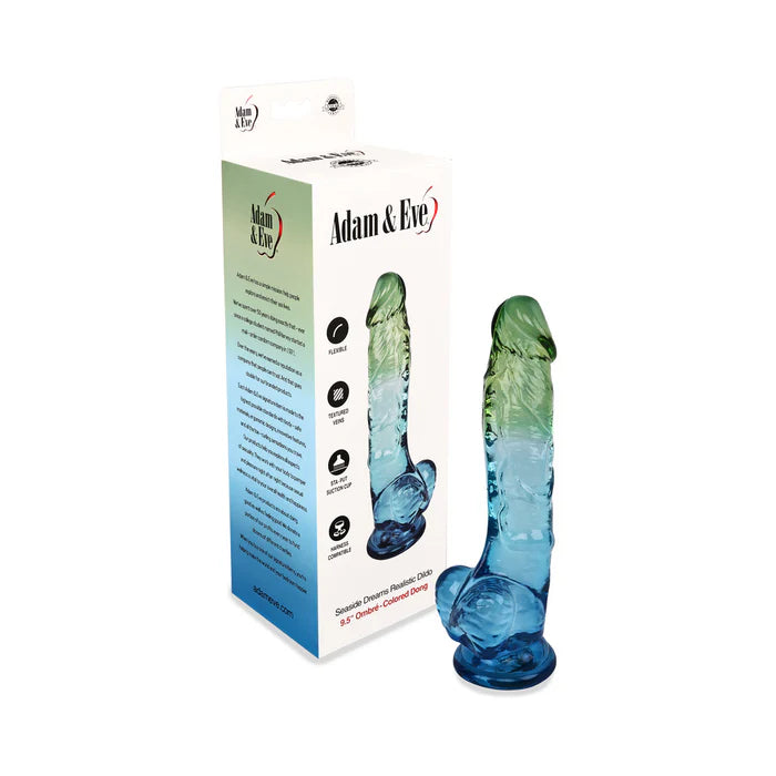 Adam & Eve Realistic Dildo 9.5 in. 3 Colors