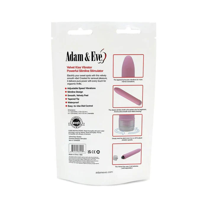 Adam & Eve Velvet Kiss Vibrator (Bag Packaging)