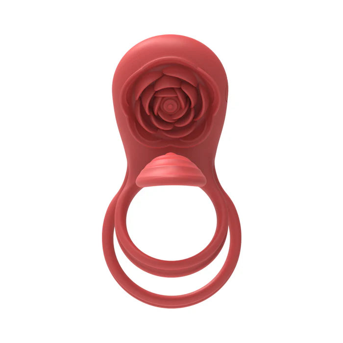 Adam & Eve Vibrating Rose Girth Enhancer Couples Triple Stimulator