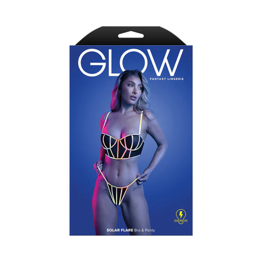 Fantasy Lingerie Glow Solar Flare Underwire Bra & Panty M/L