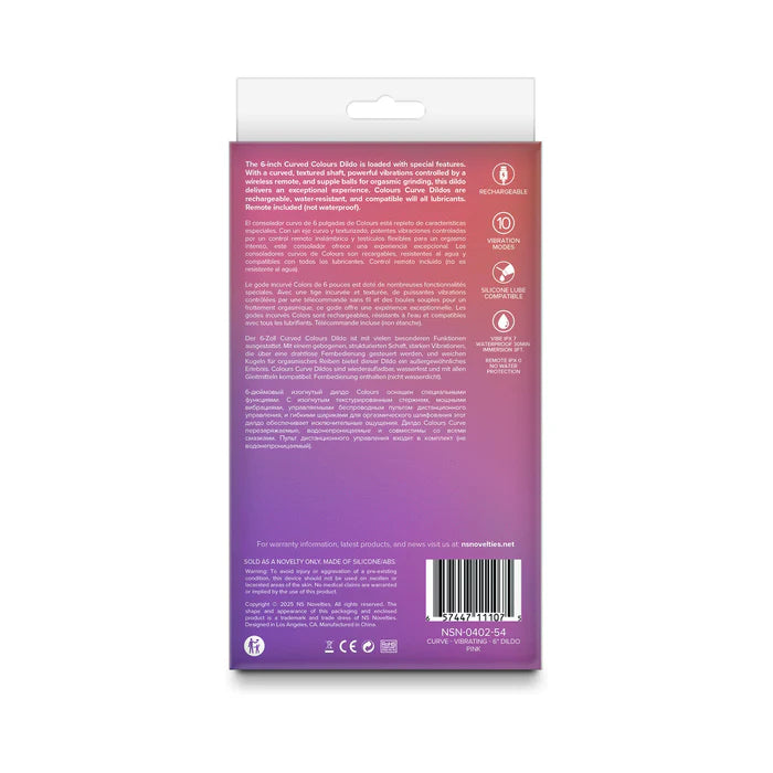 Colours Curve Vibrating 6 in. Dildo