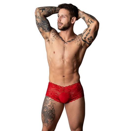 Male Power The Ultimate Duo CRR Mini Short & Red Cock Ring Red
