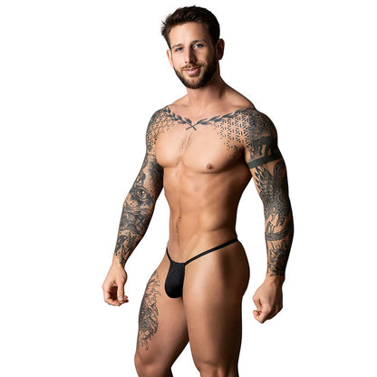 Male Power The Ultimate Duo CRR Pouch G-String & Red Cock Ring Black