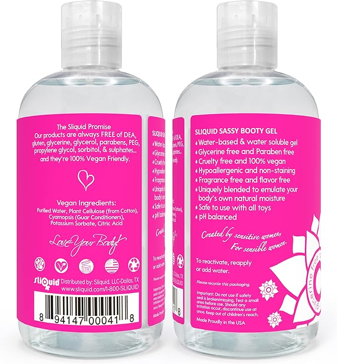 Sliquid Sassy Intimate Gel Booty Formula 8.5 oz.