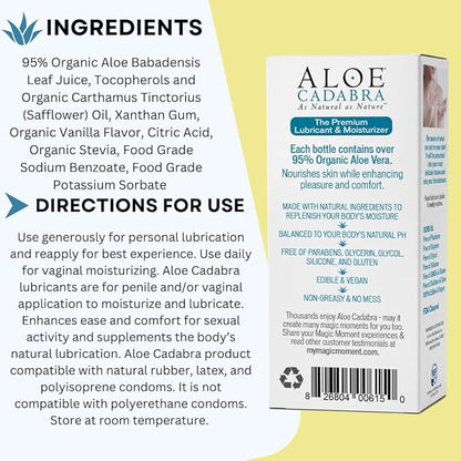 Aloe Cadabra Tahitian Vanilla Aloe Lubricant 2.5 oz.