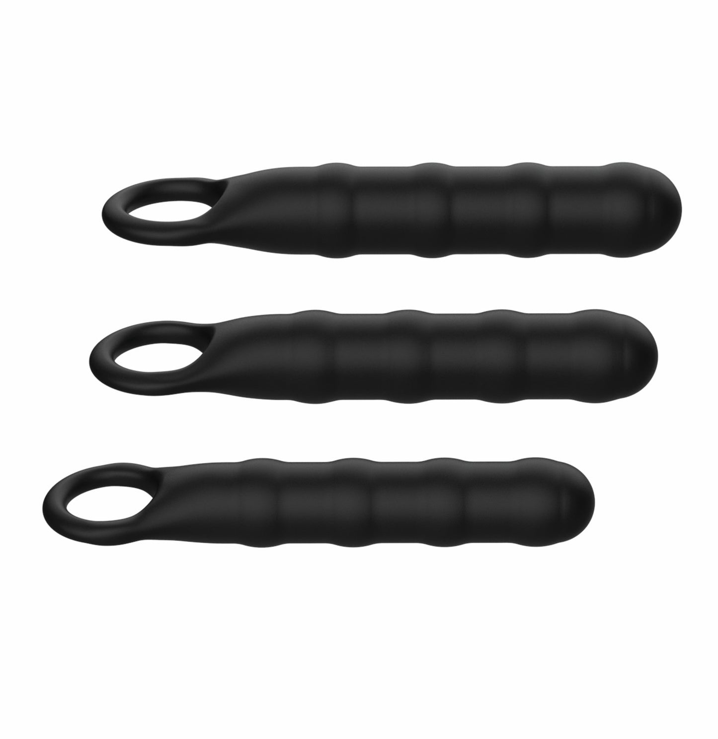 Ass-Sation Anal Wand Training Kit Black Silicone Set