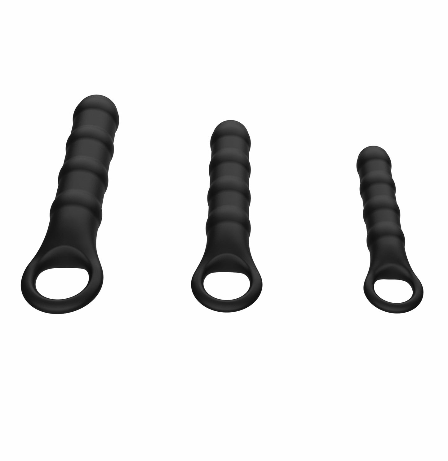 Ass-Sation Anal Wand Training Kit Black Silicone Set