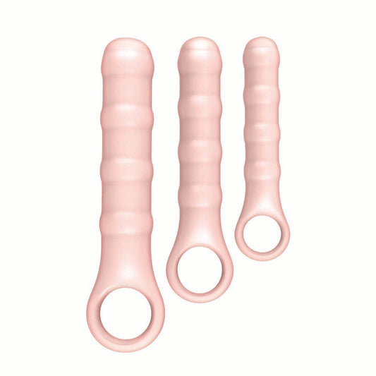 Ass-Sation Anal Wand Training Kit White Silicone Set