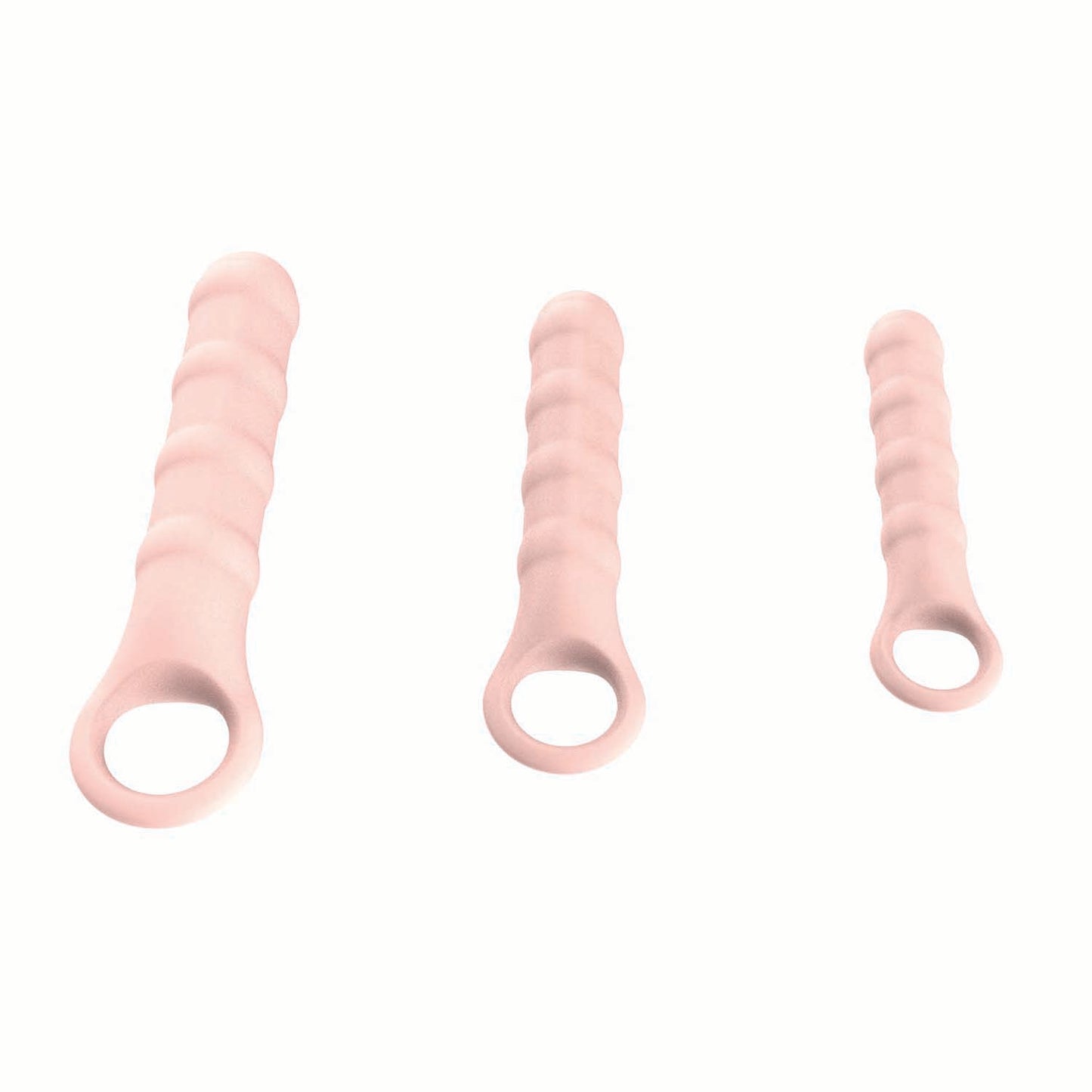 Ass-Sation Anal Wand Training Kit White Silicone Set