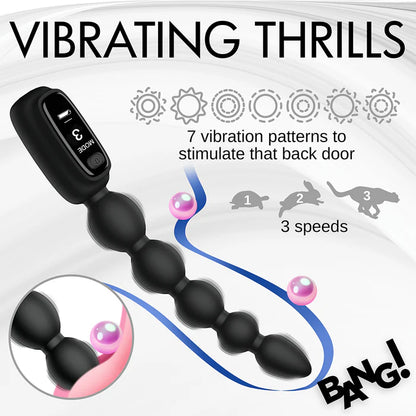 BANG! Digital Silicone Anal Beads