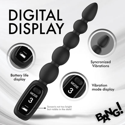 BANG! Digital Silicone Anal Beads