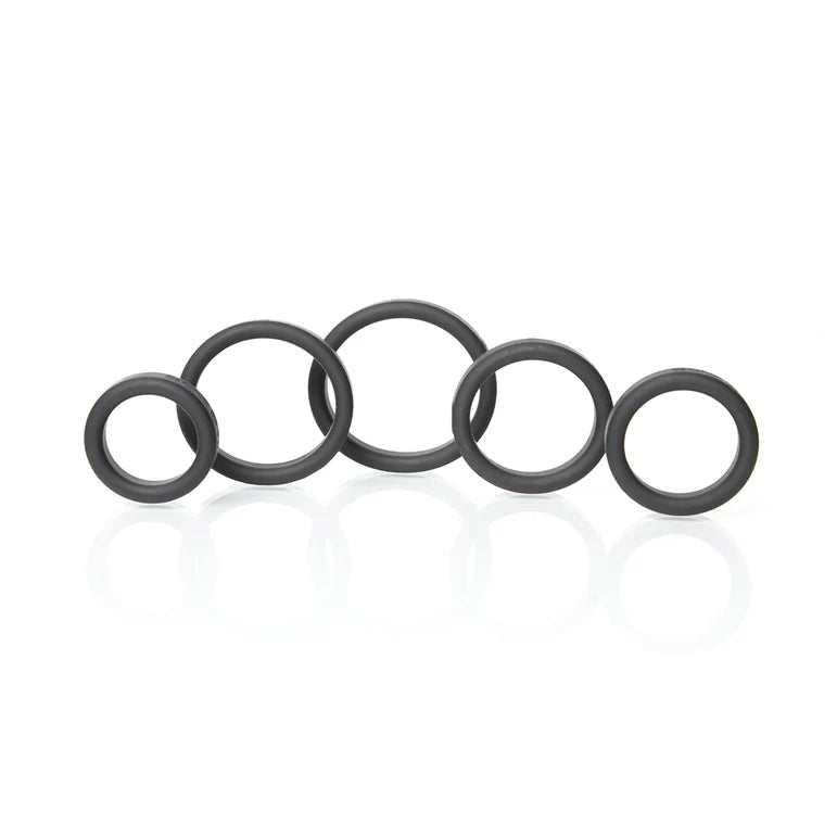 Boneyard Silicone Ring 5 Pcs Kit Black