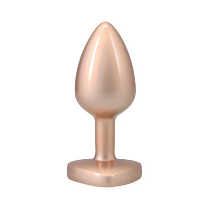 Booty Bling Metal Heart Plug - Small - Gold